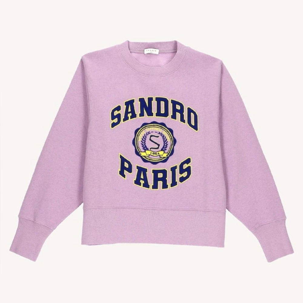 Sandro Lilac Crew Neck Sweater